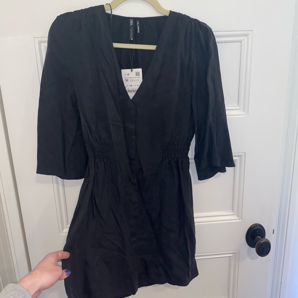 ZARA Little Black Dress - Satin - NWT